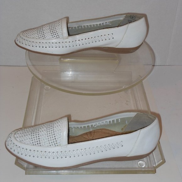Dr. Scholl's Shoes Dr Scholls White Leather Loafers Size 9 Medium